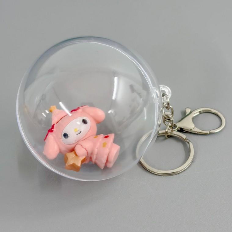 투명 원형 캡슐 키링 캡슐키링 만들기 DIY 부자재 7cm