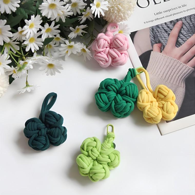 양말목 네잎클로버 키링 만들기 DIY 키트 5종 클로버 양말 공예 제로웨이스트 업사이클링 뜨개 크로버 재료