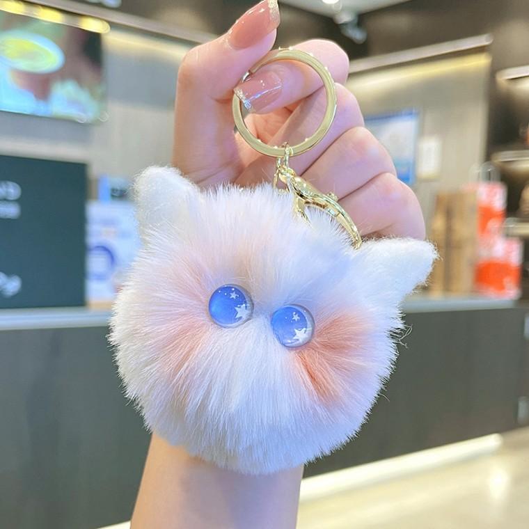 고양이 털키링 열쇠고리