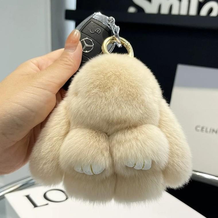 토끼 인형 열쇠고리 키링 10cm 베이지