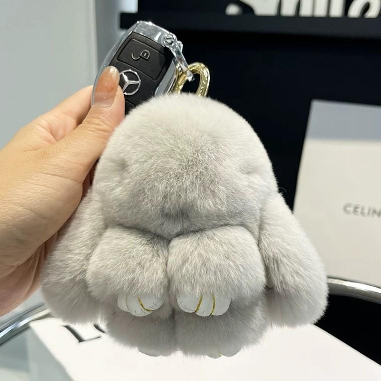 토끼 인형 열쇠고리 키링 10cm 그레이