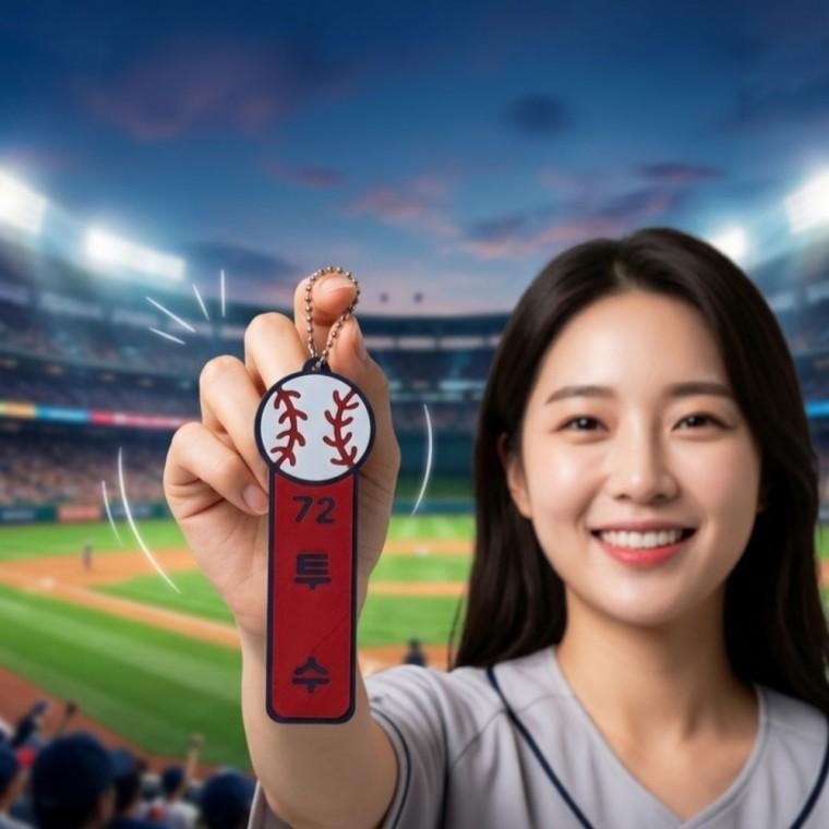 주문제작 야구 팬 네임택 키링 [커스텀 야구공 프로 선수 베이스볼 굿즈 운동 스포츠 응원 도구 직관 템]