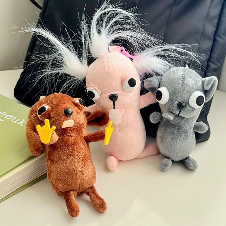 못생긴 치와와 강아지 동물 인형 키링 [3종 웃긴 킹받는 하찮는 유행 선물 가방 고리 백참 백꾸 참 꾸미기]
