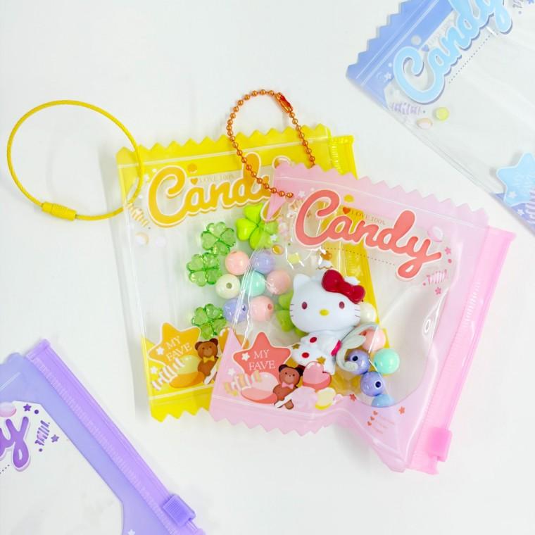 캔디 지퍼백 키링 만들기 DIY 캔뱃지 파우치 5개입