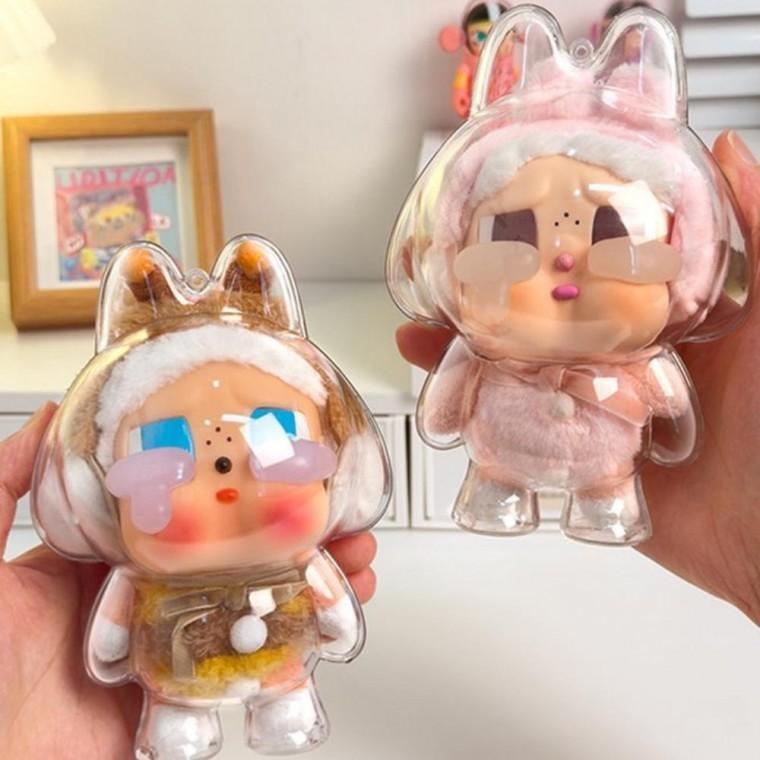 투명 크라이베이비 보호 케이스 인형 키링 보관 커버