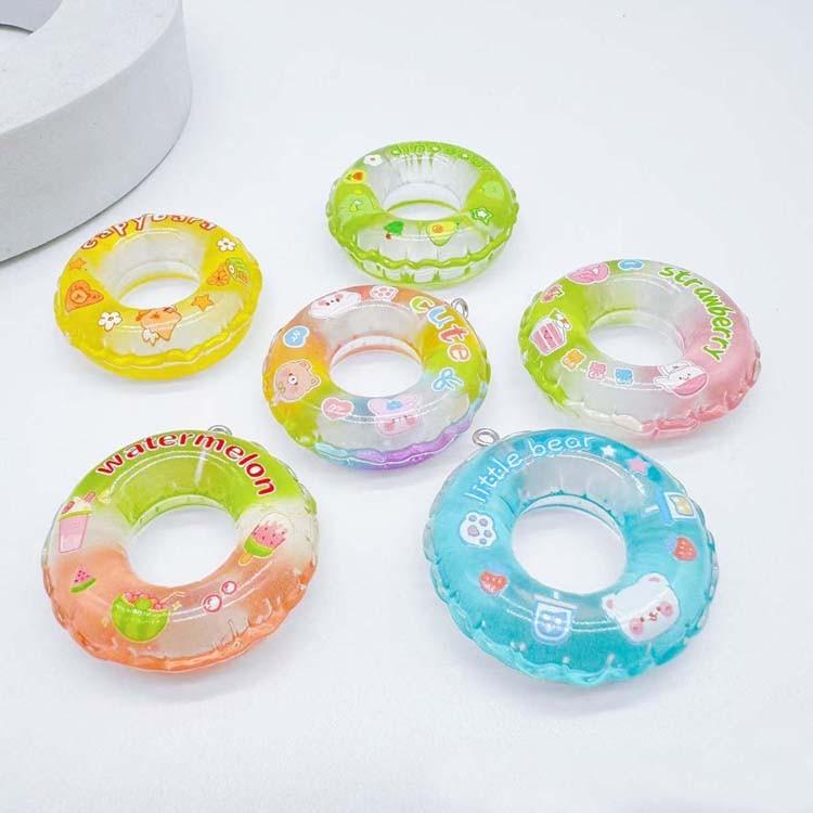 카툰 튜브 헤드 파츠 / 낱개 1개 / 재료 반투명 펜던트 DIY 키링 만들기 팬던트