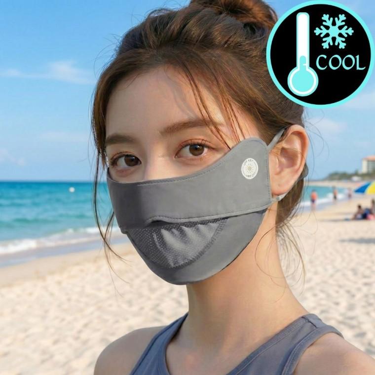 리나라 여성 골프마스크 다크그레이 여름 쿨 메쉬 자외선차단마스크 자외선차단골프마스크 쿨마스크
