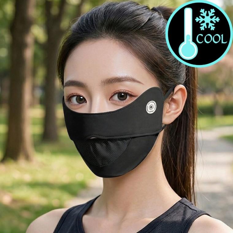 리나라 여성 골프마스크 매트블랙 여름 쿨 메쉬 자외선차단마스크 자외선차단골프마스크 쿨마스크
