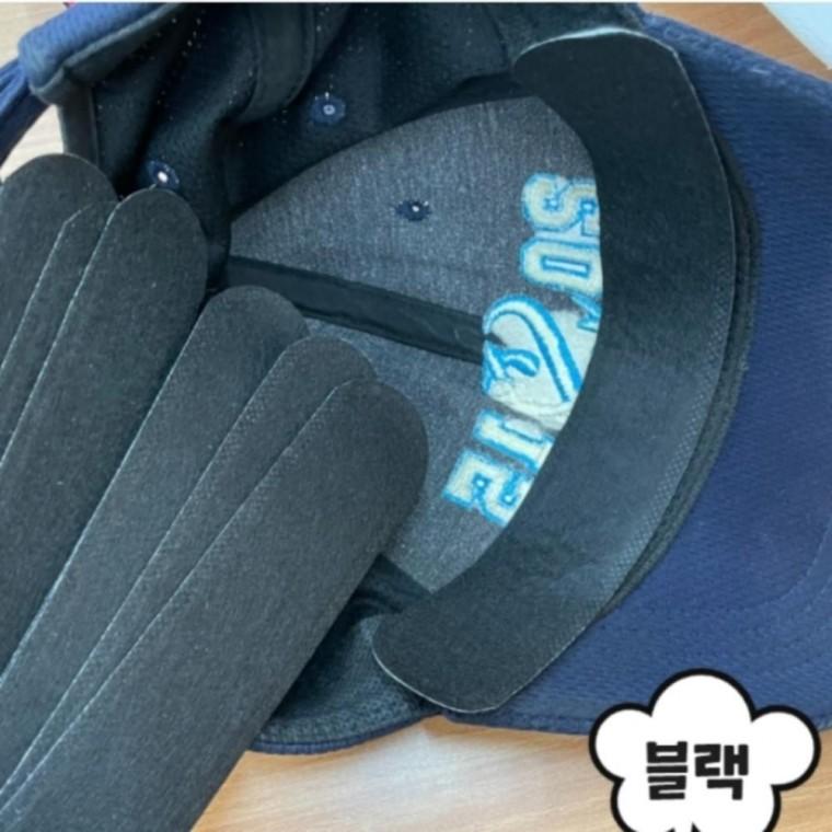 블랙 10매 골프 모자 오염방지 테이프 패드 때방지 패치 모자 부착 보호테이프 땀패드