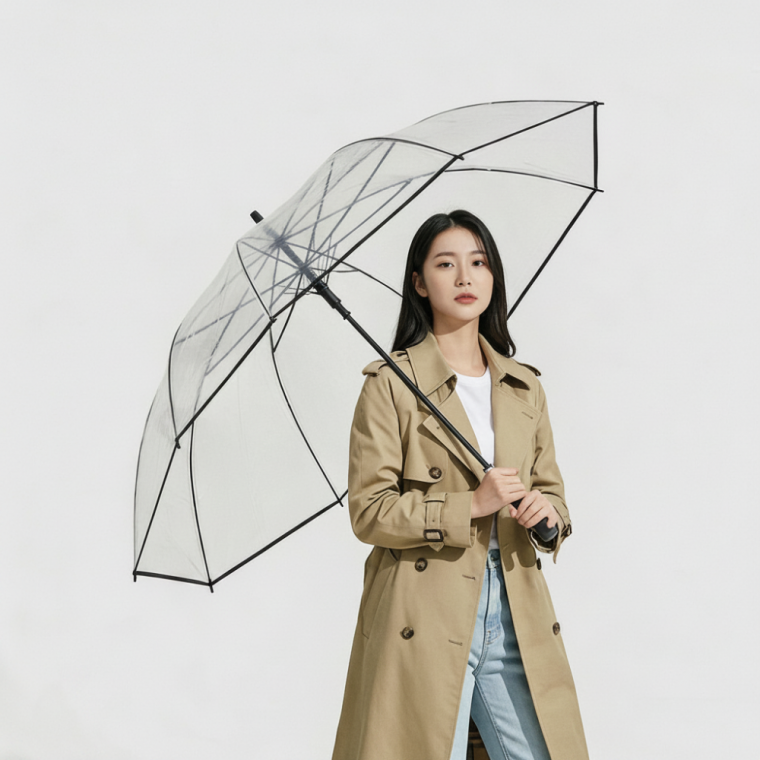 150cm 초대형 투명 장우산 4인용 대형 골프 파라솔 우산