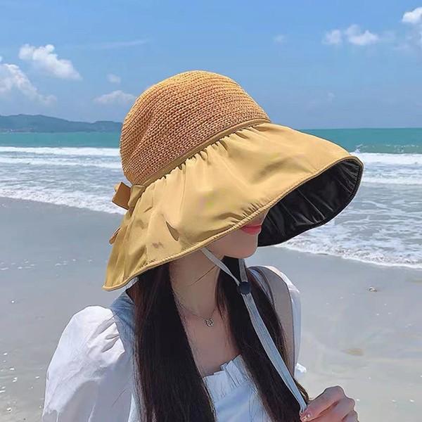 여성 데일리 밀짚 라탄 비치모자 버킷 썬캡 HAT64