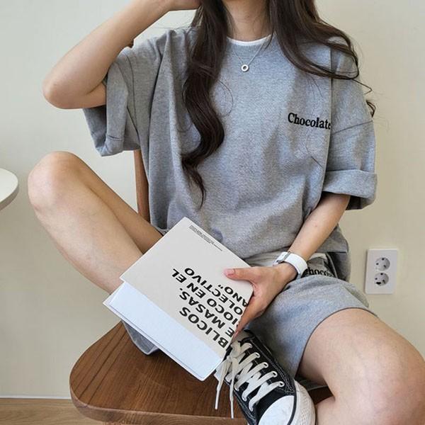 여성 캐주얼 디자인 여름 반팔 반바지 셋업 LK-SS35