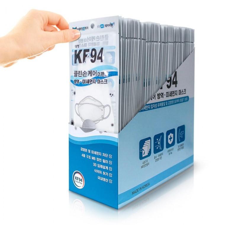 KF94 마스크 50개 얇은 여름용 숨쉬기편한 화이트 미세먼지 차단 국내생산