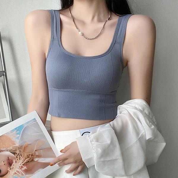 여성 5컬러 릴렉스 핏 스포츠 크롭 나시 LK-NS10