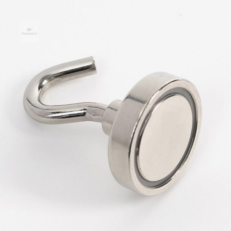 자석 후크 32x48mm 자석걸이 원형고리자석 마스크걸이