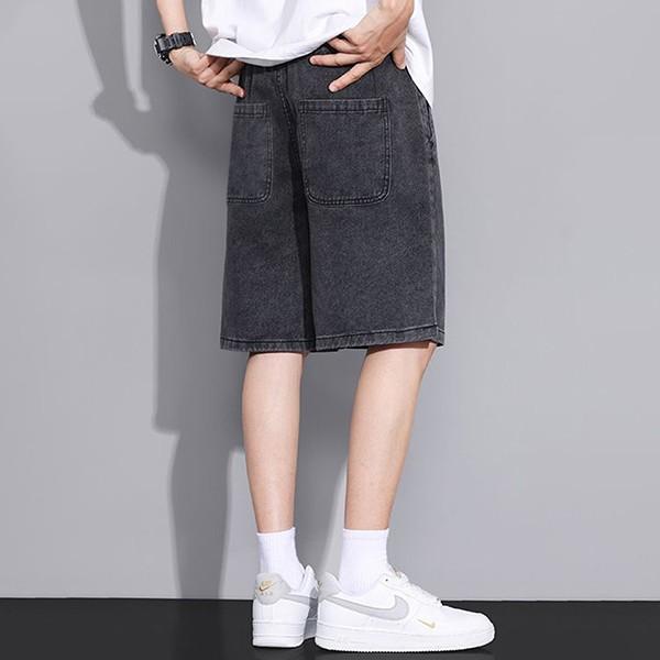 남성 3컬러 데일리 스트릿 와이드 하프팬츠 IS-DNP23