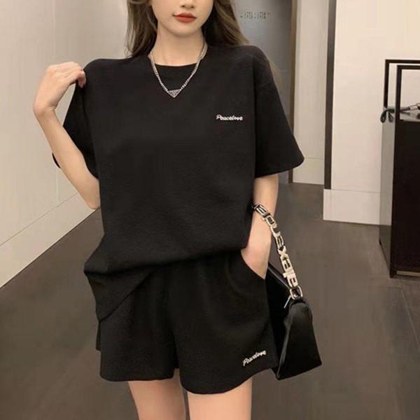 데일리 반팔 캐주얼 와플 반바지 세트 DHH-S18