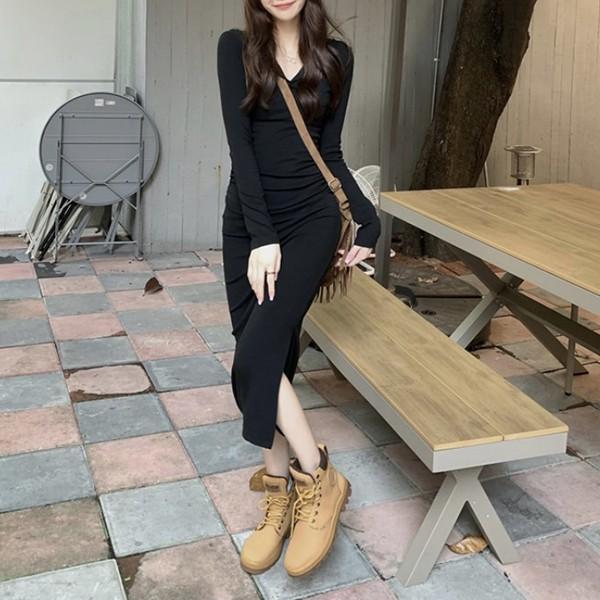 캐주얼 후드 포켓 집앞 패션 원피스 TDN-0196