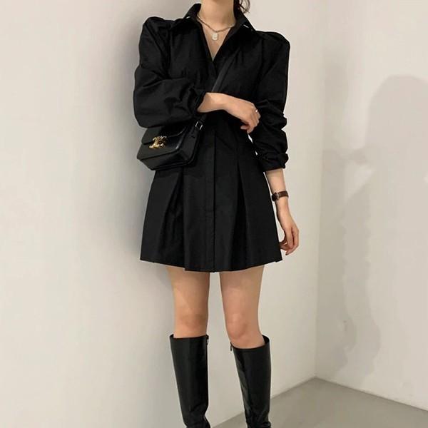 데일리 데님 카라 세련 미니 원피스 TDN-0184