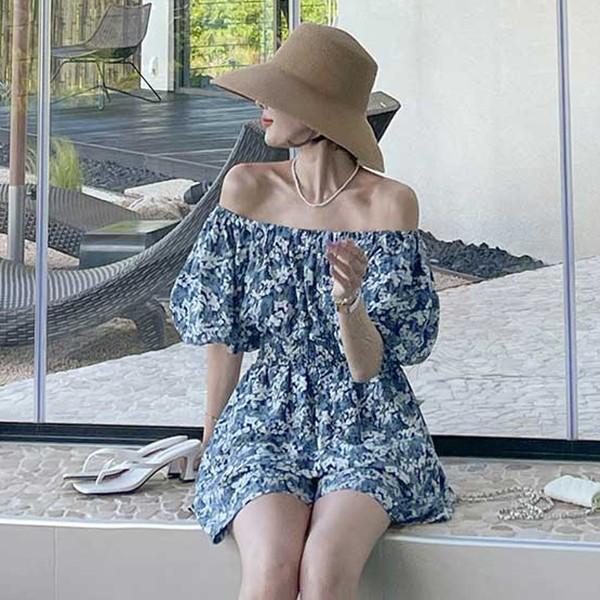 쉬폰 오프숄더 데일리 점프 슈트 TDN-0264