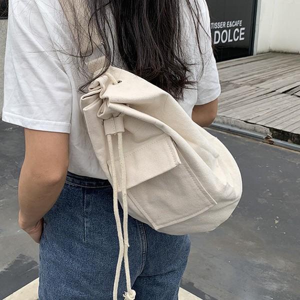 캐주얼 스트링 포켓 2컬러 슬링백 LKB001B