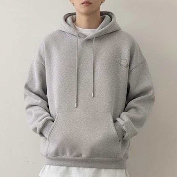 남성 3컬러 미니멀 데일리 기모 후드티 IS-TS76