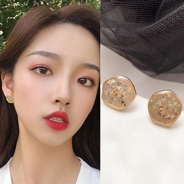 펄 눈꽃 럭셔리 골드 귀걸이 이어링 실버925 BLS113