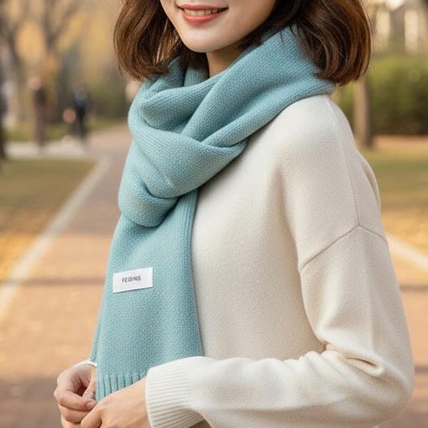 남녀공용 8컬러 포근 라벨 포인트 머플러 LK-MF01