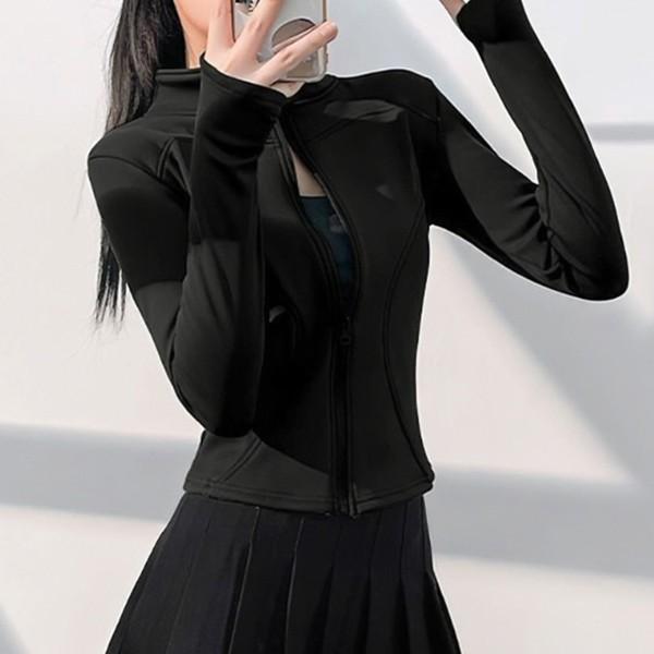 여성 2컬러 트레이닝 슬림핏 스포츠웨어 집업 FT920