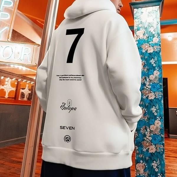 남성 3컬러 기모 넘버링 레터링 후드티 IS-TS74