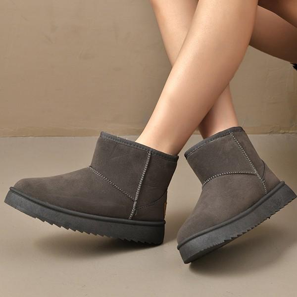 여성 2컬러 베이직 숏 빅사이즈 기모 부츠 ZG-UGK55