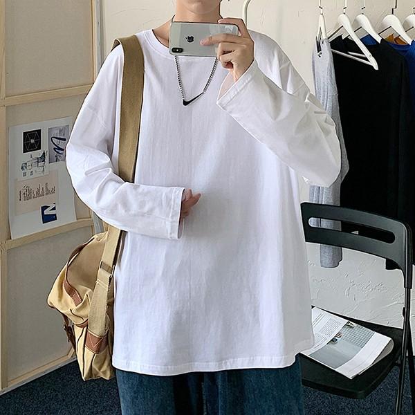 남성 데일리 레이어드 긴팔 무지 티셔츠 IS-TS16