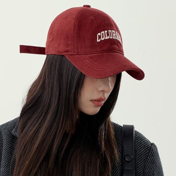 여성 스웨이드 영문 레터링 데일리 볼캡 CAP52