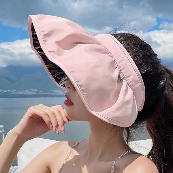 여성 비치모자 라탄 자외선차단 띠 썬캡 HAT65