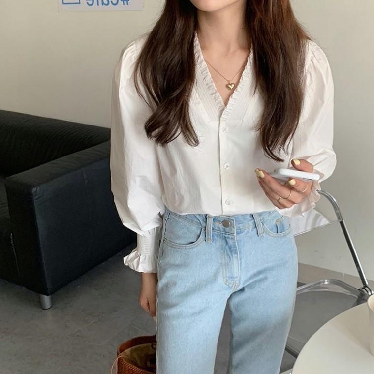 포인트 셔링 러블리 긴팔 블라우스 SSH-086