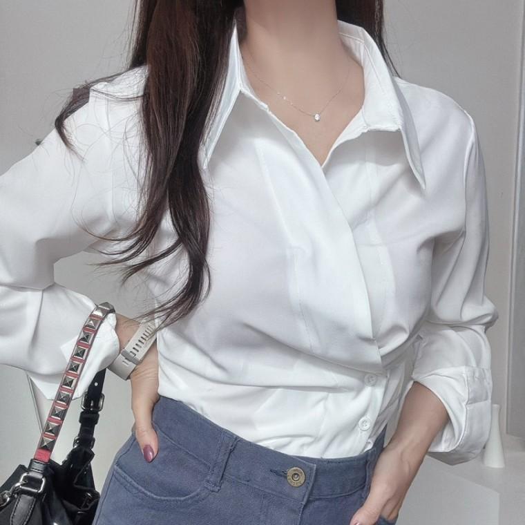 오피스 출근룩 랩스타일 셔츠 블라우스 SSH-085