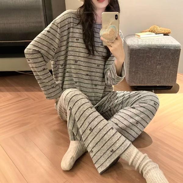 데일리 홈웨어 리본 단가라 파자마 DHH-S22