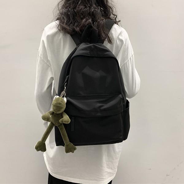 남녀공용 베이직 블랙 원컬러 백팩 가방 LKB1217