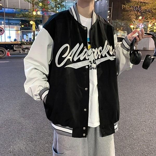 캐주얼 레터링 디자인 바시티 가을 자켓 IS-JK56