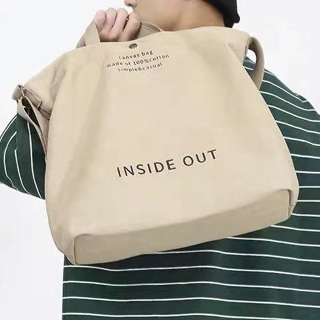 미니멀 캔버스 레터링 3컬러 에코백 UN-5021