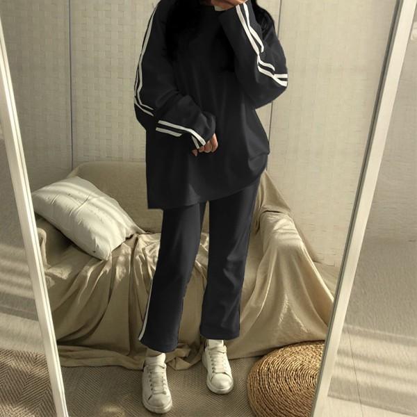 여성 2컬러 데일리 투라인 트레이닝 셋업 LK-SS80