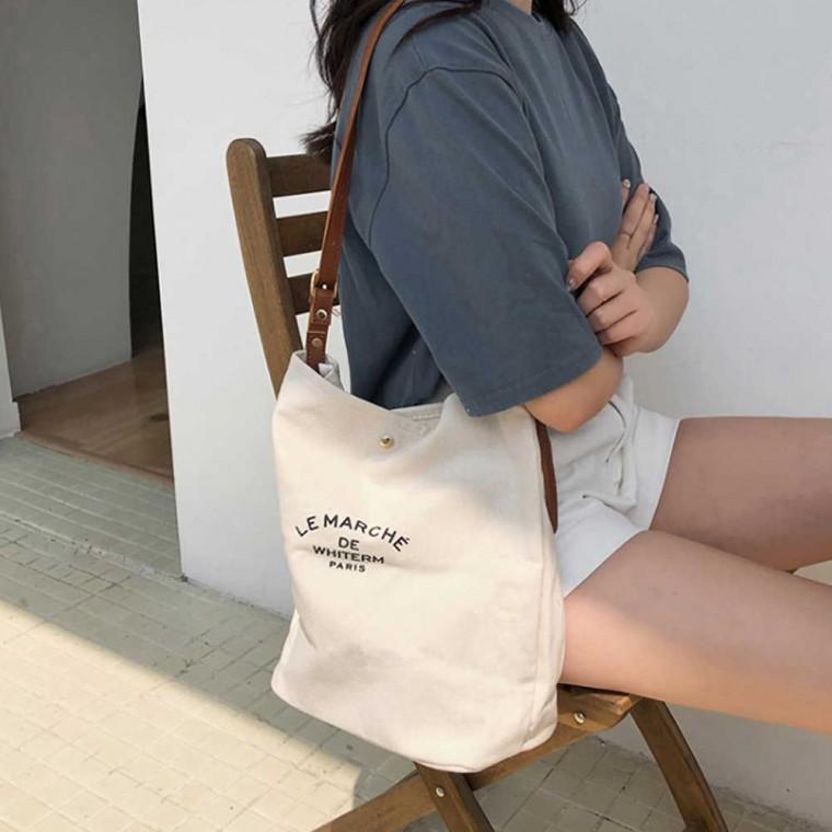 20대가방면가방 캔버스 데일리백 패브릭천가방 여름데일리룩코디 여성 에코백