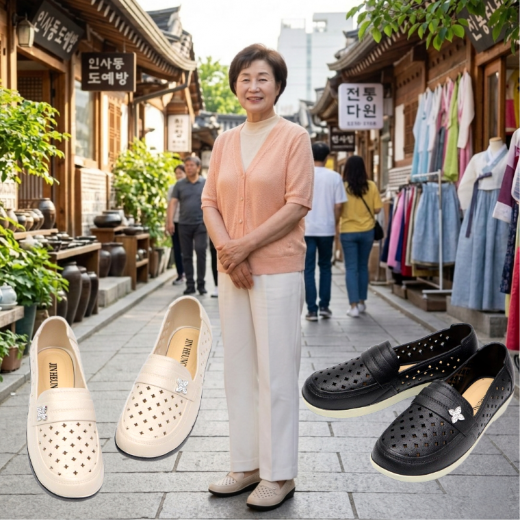 할마펀칭단화 할머니여름신발 엄마 할매니얼 화