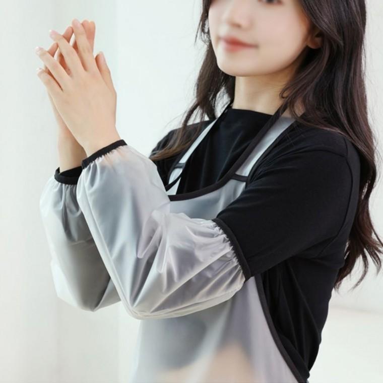 [보리별] 투명 방수 팔토시 TPU 작업용 수산물시장 반투명 미술 토시 소매 오염방지 작업복 커버