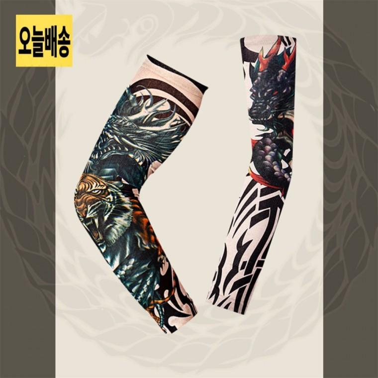 타투무늬 팔토시 쿨토시 운전토시 파티팔토시 타투토시
