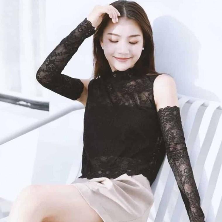 레이스 팔토시 롱 블랙팔토시 자외선차단토시