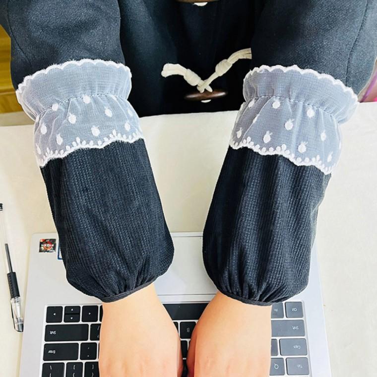 레이스 짧은팔토시 반토시 공부용 사무용 작업용 블랙