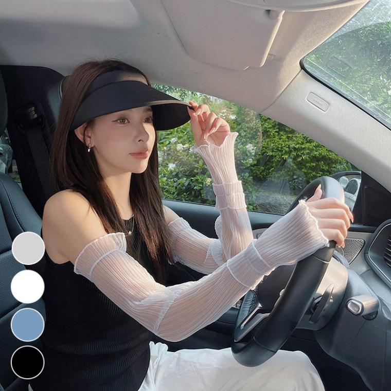 여름 운전용 햇빛차단 주름 여성스런 레이스 팔토시