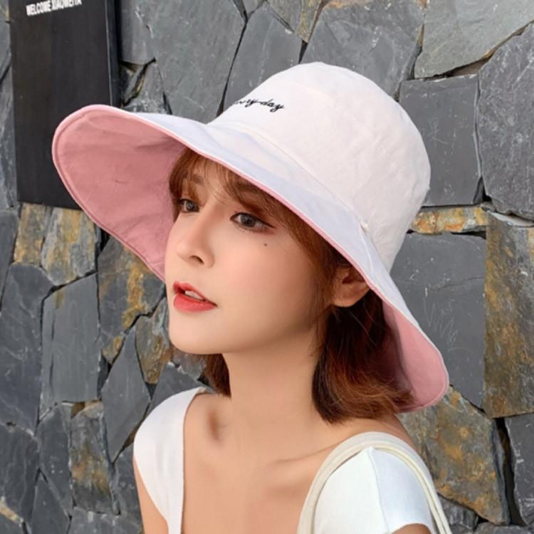 양면 스마일 벙거지 모자/면모자/버킷햇/ 썬캡/여성모자/여자모자/챙넓은 모자/봄모자/여름모자