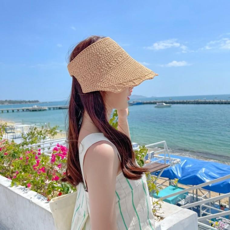 마르핸디 돌돌이 썬캡 / 밀짚모자 왕골모자 썬캡 선캡 여름모자 가을 모자 바캉스 자외선 차단